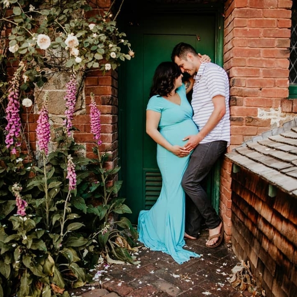 Blue Maternity Dress - Picture 6 of 6